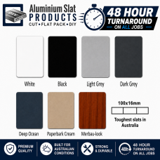 Screen Sample Pack - FREE Delivery - Slat Fencing Screening slats - All 8 colours Samples