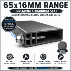 65mm Slats Blades in Dark Grey -65x16mm - 5m long Slat - Bulk item & Uncut - Super Heavy Duty