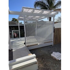 White BATTEN Fences- 40x40mm Pool Compliant - Also can be RAKED  -Custom Sizes SQM Rate