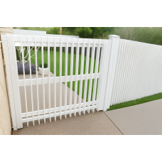 Blade Gates in White- Contemporary High End Look Custom Sizes