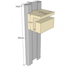 Sliding Blade Picket Batten Sliding Gate Hardware & Roller Kit with Z Channel - Cladded Façade - 7m Roller track